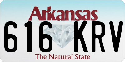 AR license plate 616KRV
