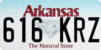 AR license plate 616KRZ
