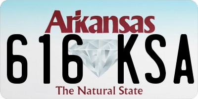 AR license plate 616KSA