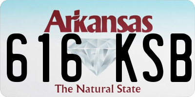 AR license plate 616KSB