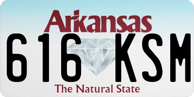 AR license plate 616KSM