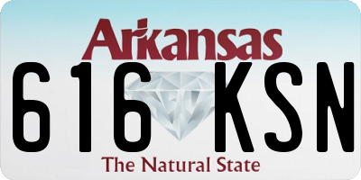 AR license plate 616KSN