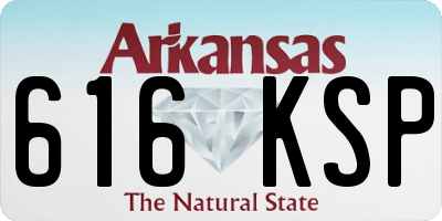 AR license plate 616KSP