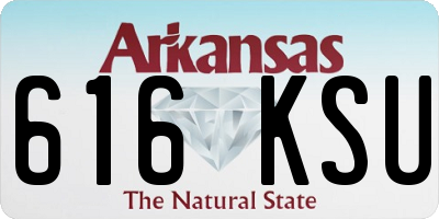 AR license plate 616KSU