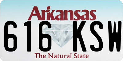 AR license plate 616KSW