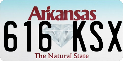 AR license plate 616KSX