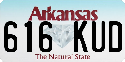 AR license plate 616KUD