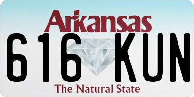 AR license plate 616KUN
