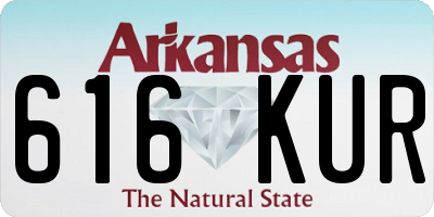AR license plate 616KUR