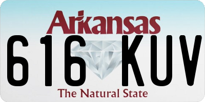 AR license plate 616KUV