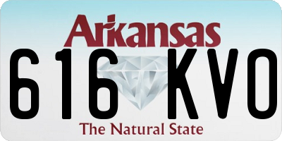 AR license plate 616KVO