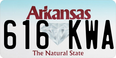 AR license plate 616KWA