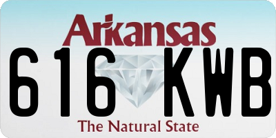 AR license plate 616KWB