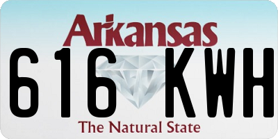 AR license plate 616KWH