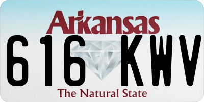 AR license plate 616KWV