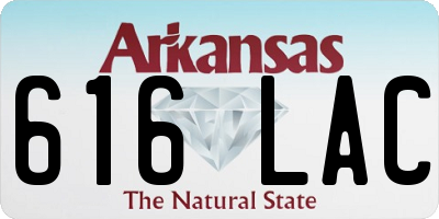 AR license plate 616LAC