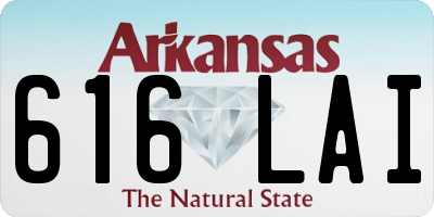 AR license plate 616LAI