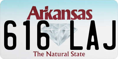 AR license plate 616LAJ