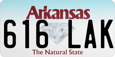 AR license plate 616LAK