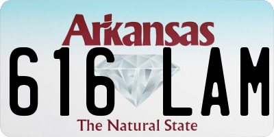 AR license plate 616LAM