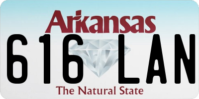 AR license plate 616LAN