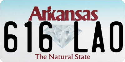 AR license plate 616LAO