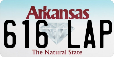 AR license plate 616LAP