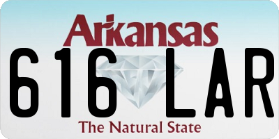 AR license plate 616LAR