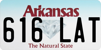 AR license plate 616LAT