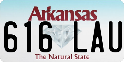 AR license plate 616LAU