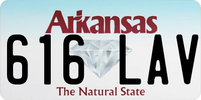 AR license plate 616LAV
