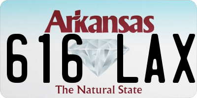 AR license plate 616LAX
