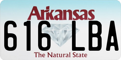 AR license plate 616LBA