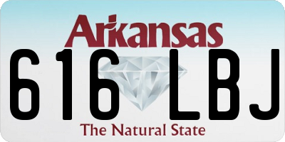 AR license plate 616LBJ