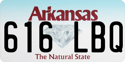 AR license plate 616LBQ