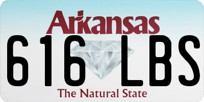 AR license plate 616LBS