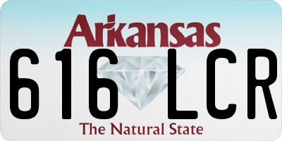 AR license plate 616LCR