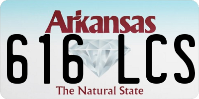 AR license plate 616LCS