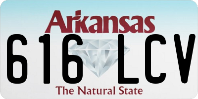 AR license plate 616LCV