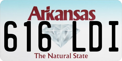 AR license plate 616LDI
