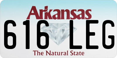 AR license plate 616LEG