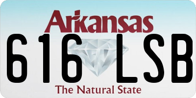 AR license plate 616LSB