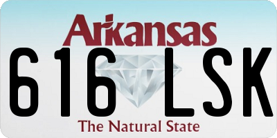 AR license plate 616LSK