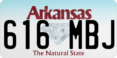 AR license plate 616MBJ