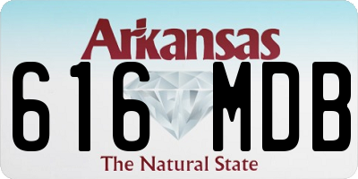 AR license plate 616MDB