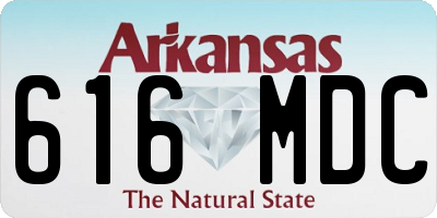 AR license plate 616MDC