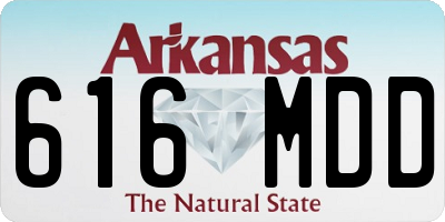 AR license plate 616MDD
