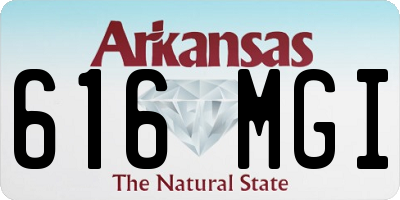 AR license plate 616MGI