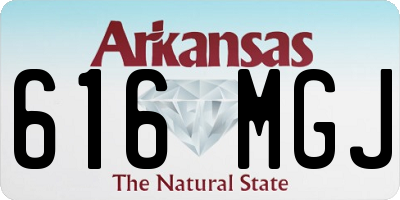 AR license plate 616MGJ