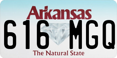 AR license plate 616MGQ